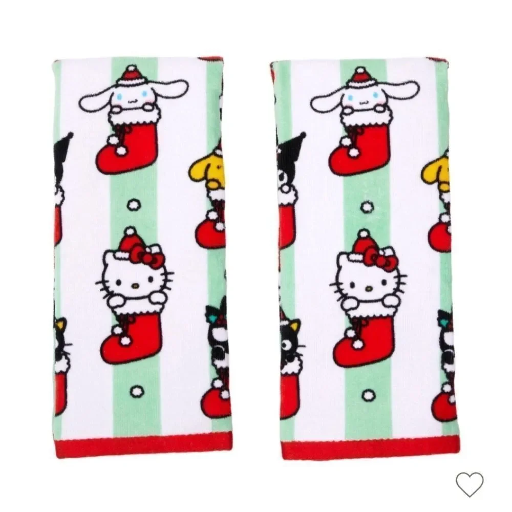 Nwt Christmas 2pc Hello Kitty Hand Towels Set, 15